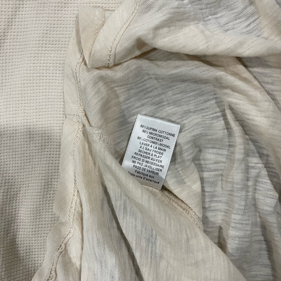 NWT LAmade Long Sleeve Beige Waffle Knit Top Sz Small - Picture 6 of 7